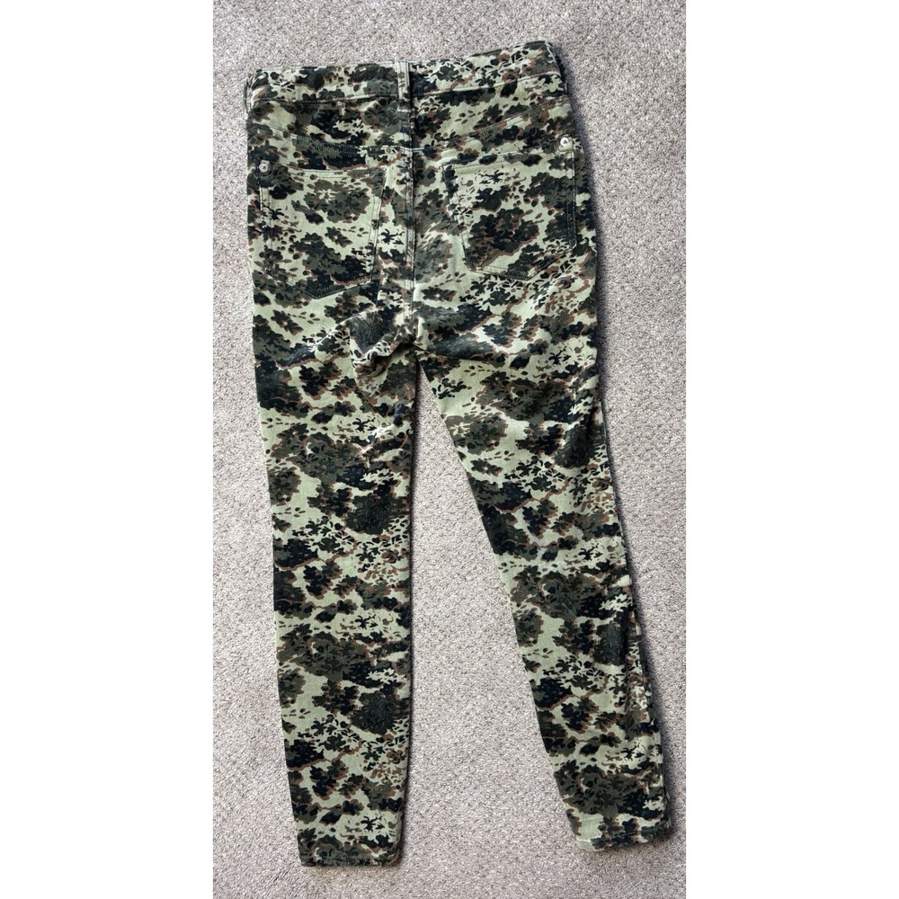 ANTHROPOLOGIE PILCRO High-Rise Skinny Pants Women's 27 Camo Button Fly Corduroy - Picture 7 of 8